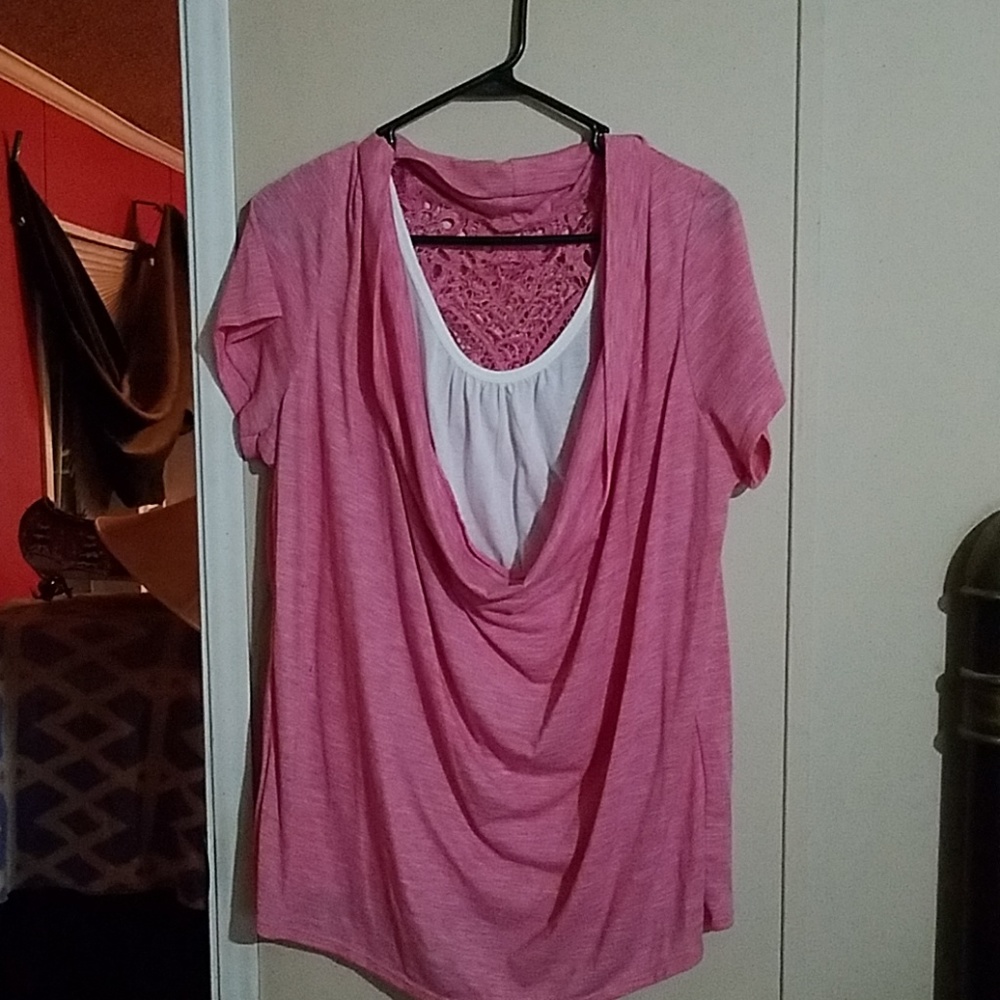Pink double shirt